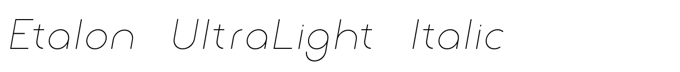 Etalon UltraLight Italic